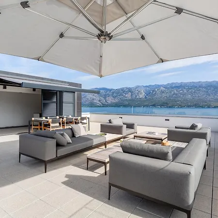 Penthouse Velebit Direct Sea Views Steps To Beach Luxury Stay